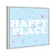 Oliver Gal 'Happy Place Confetti' Typography and Quotes Blue Wall Art ...