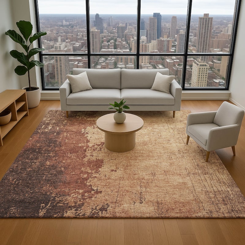 Premium Washable Super Soft Mayfield Rug - Paprika - 10' x 14'