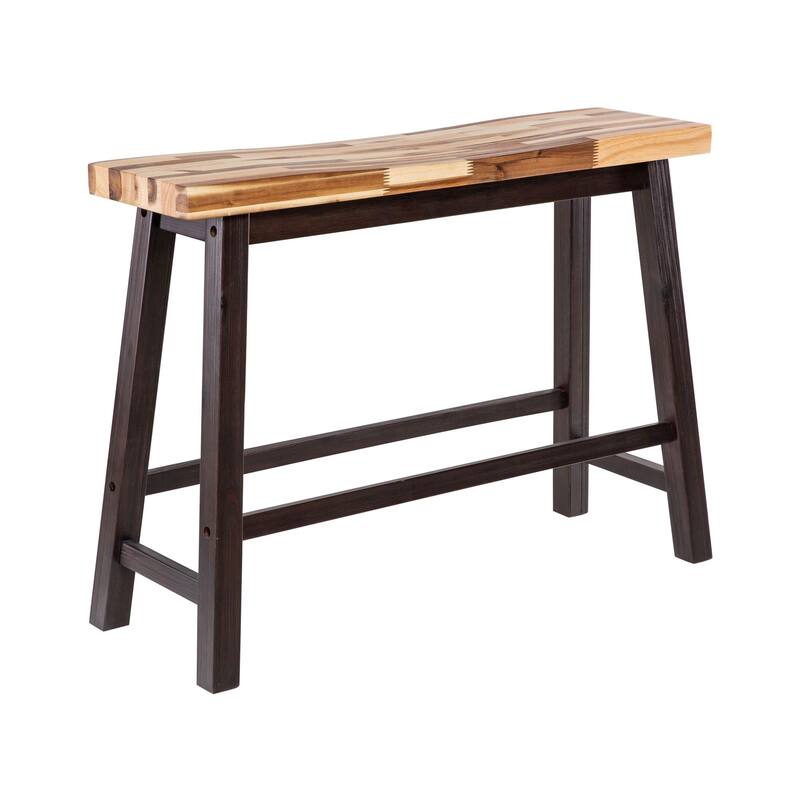 Sonoma Wood Saddle Dining Bench