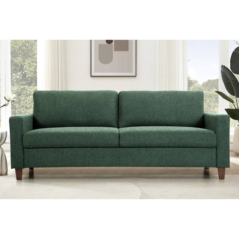 Transitional Upholstered 2 Peice Living Room Sofa Set - Green