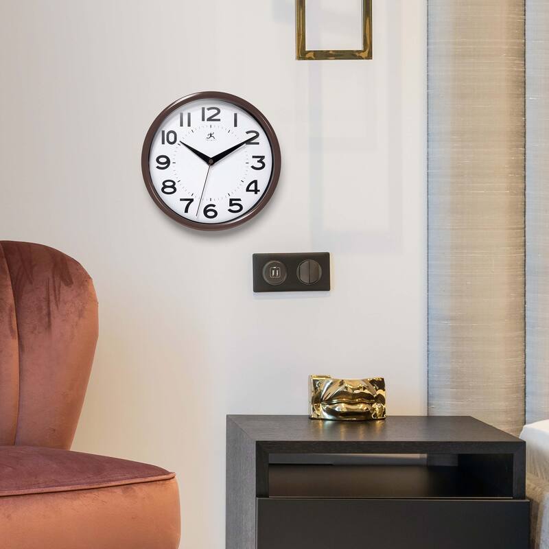 Infinity Instruments Metro Wall Clock, 9 Inch - 9 x 1.5 x 9