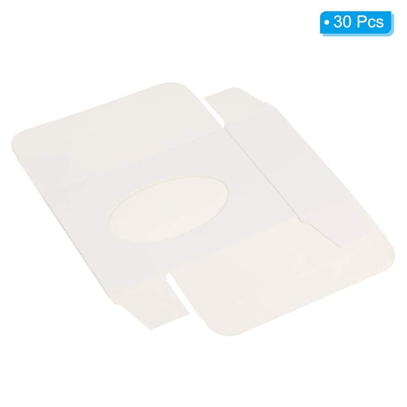 4"x3"x1" Paper Soap Box with Window, 30 Pack Soap Boxes Oval