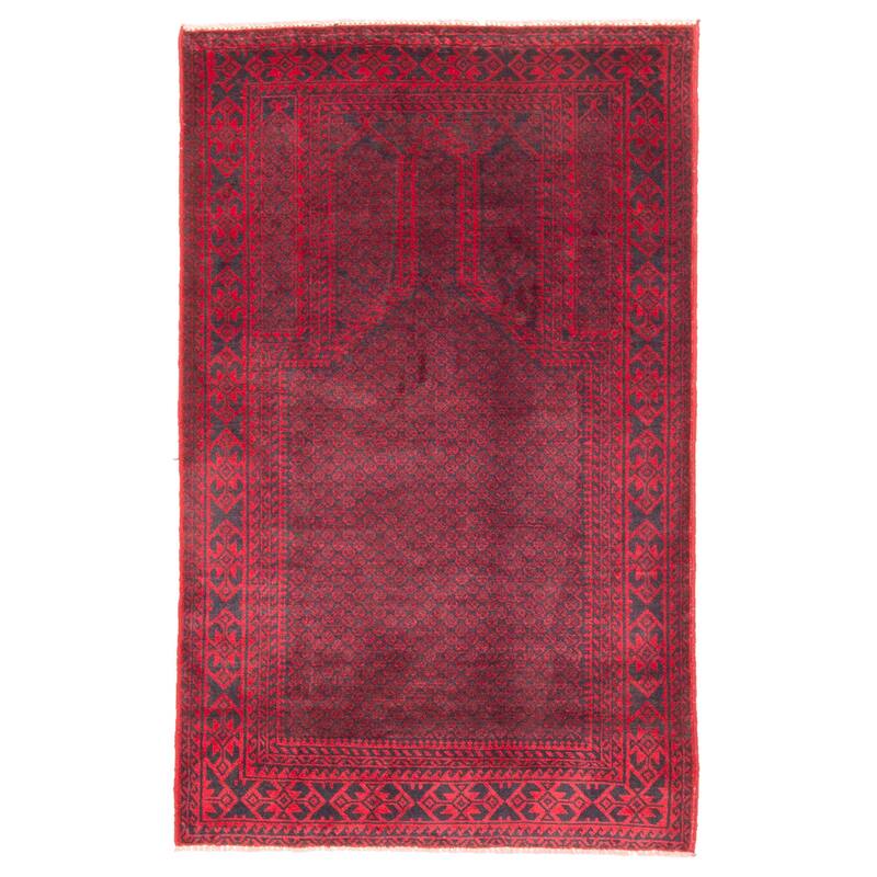 ECARPETGALLERY Hand-knotted Teimani Black Wool Rug - 2'10 x 4'8