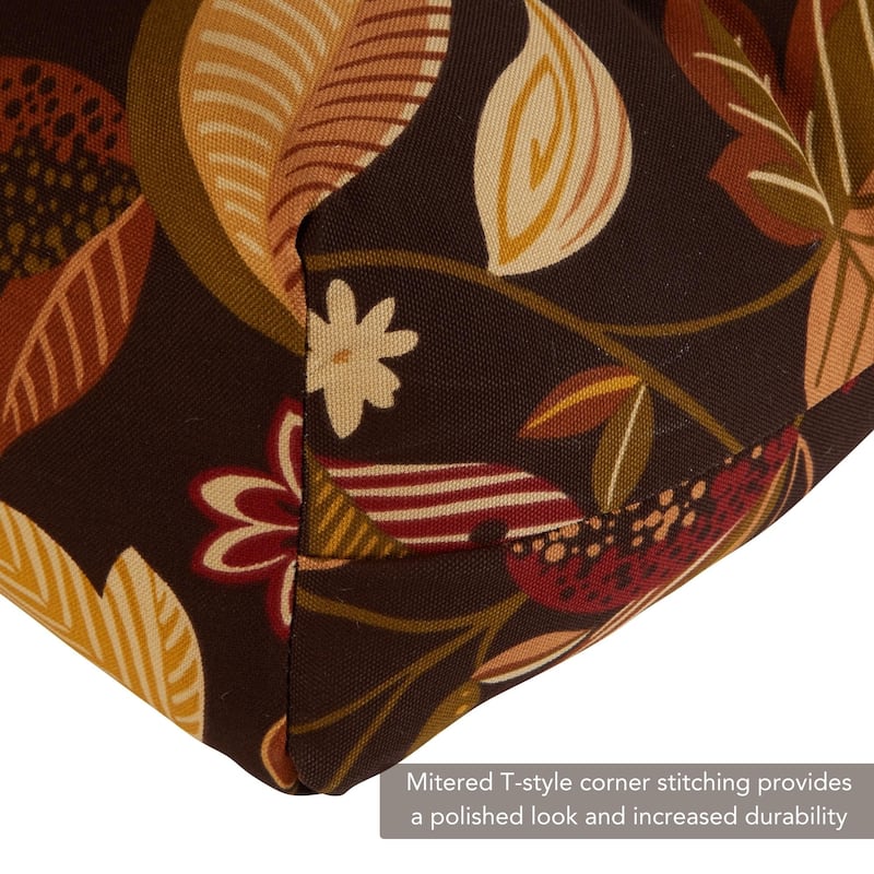 18-inch x 51-inch Outdoor Timberland Floral Bench Cushion (Cushion Only)