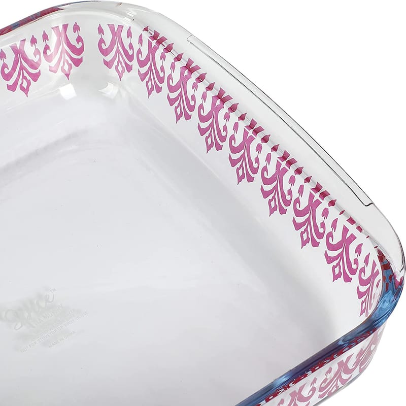 Spice By Tia Mowry 1.8 Quart Spicy Cloves Glass Square Baker