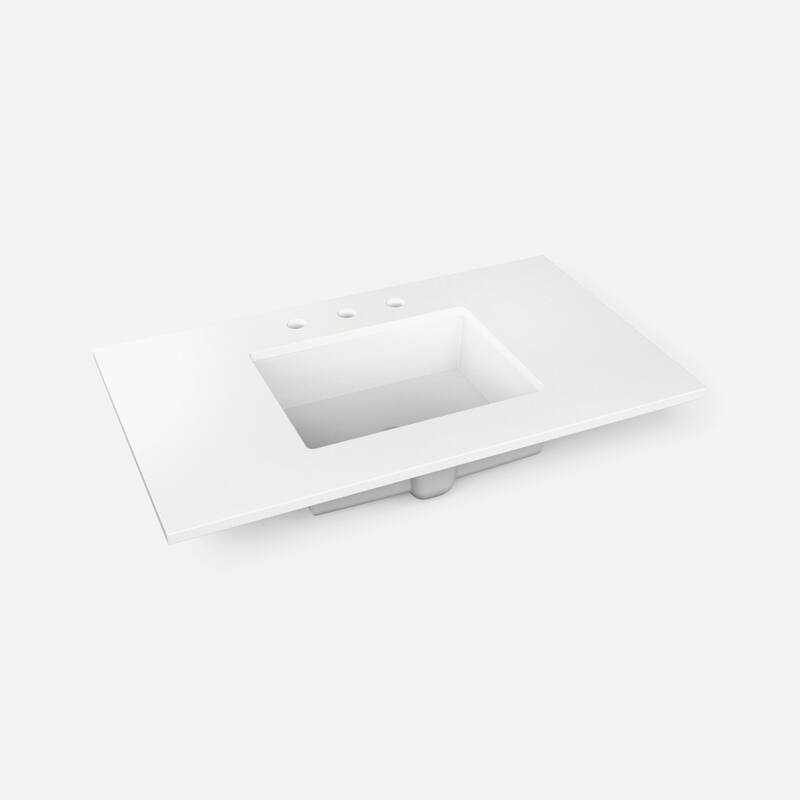 Robern TB37UCO-8 37" Quartz Vanity Top for Widespread Faucet