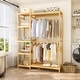 preview thumbnail 36 of 65, Bamboo Closet System Clothes Rack, Large Freestanding Garment Rack Clothing Rack for Hanging Clothes