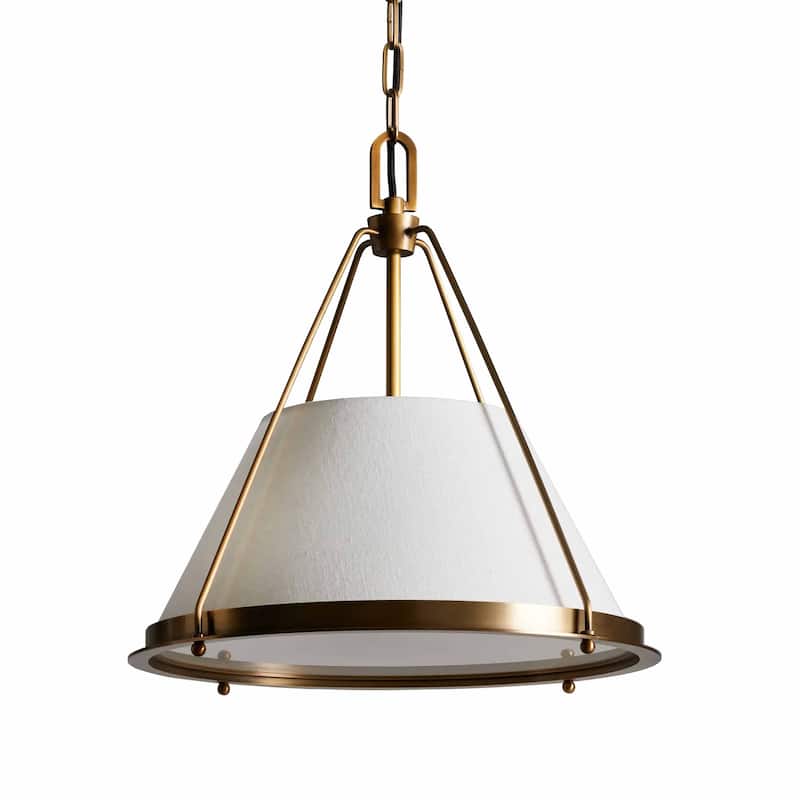 The Scintilla Drum Pendant Light - 21" Diameter - White