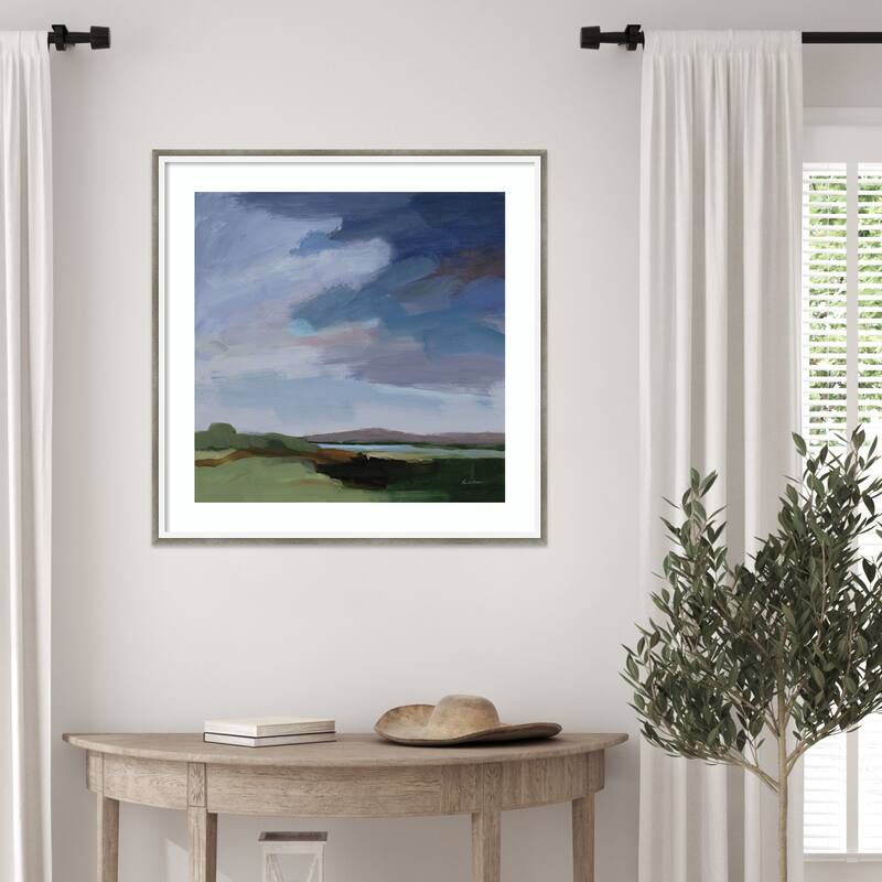 Incoming by Pamela Munger Wood Framed Wall Art Print - Lucie Silver White