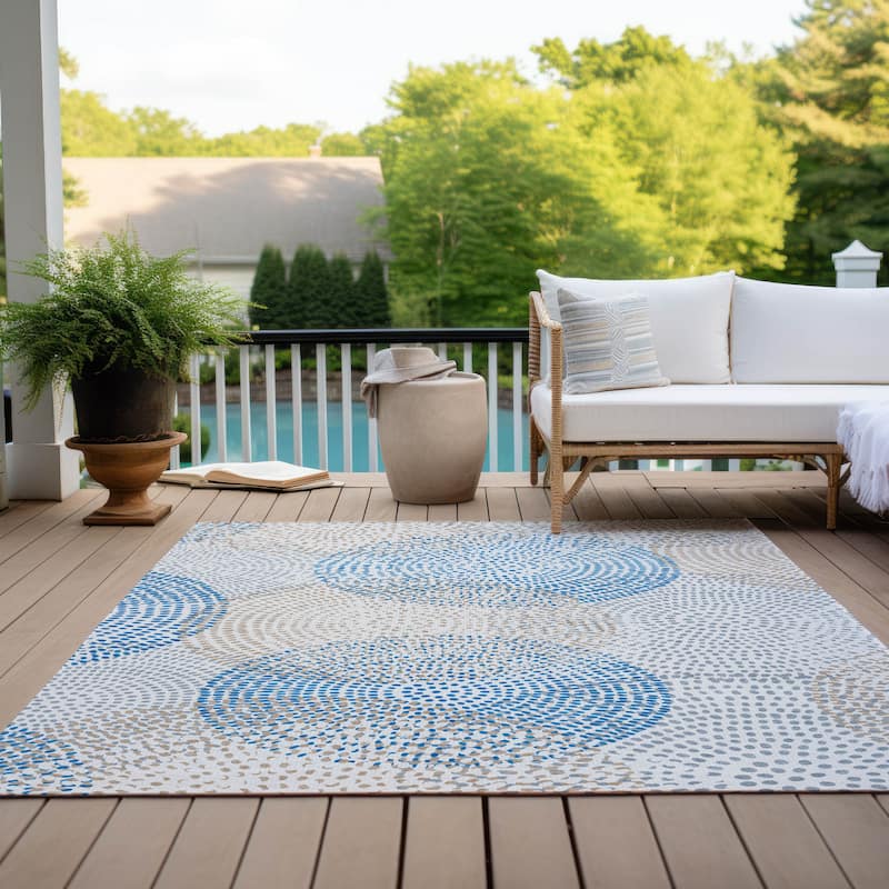 Machine Washable Indoor/ Outdoor Chantille Contemporary Rug