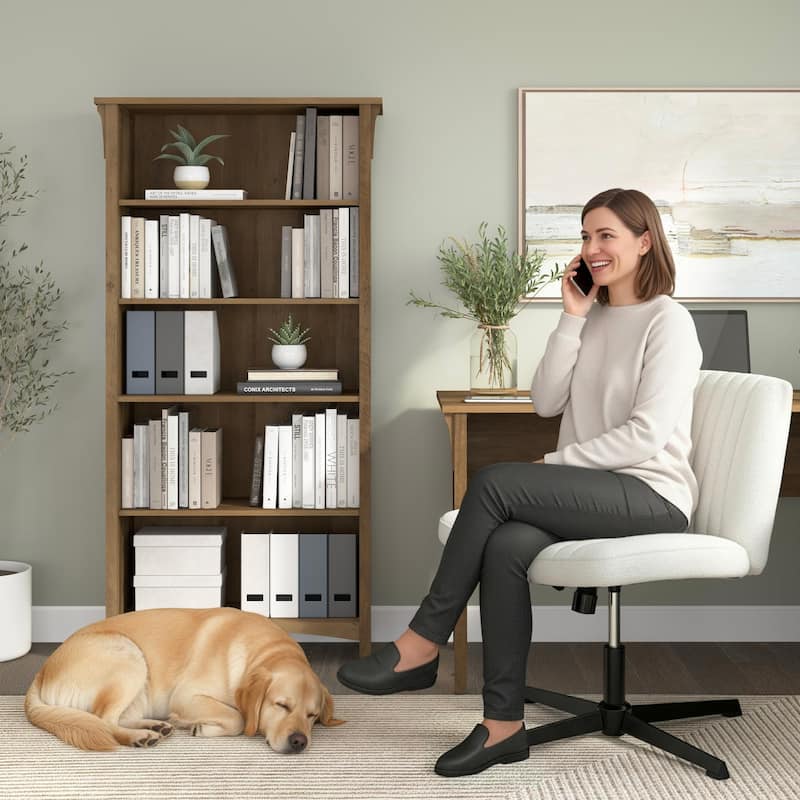 Bush Home Salinas Tall 5 Shelf Bookcase - 5 Shelf