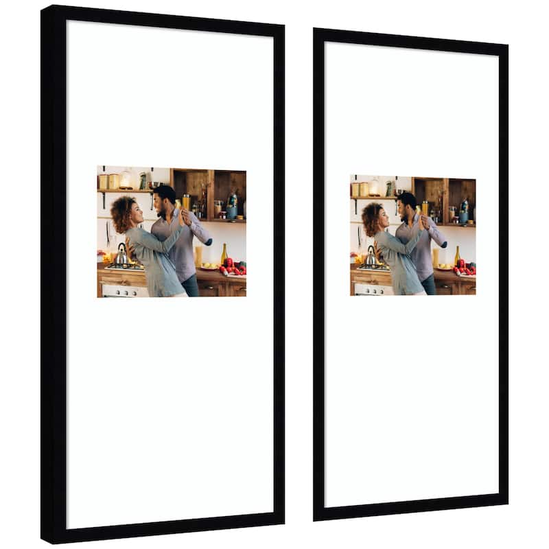 Kate and Laurel Svelte Noir Black Photo Frame Set