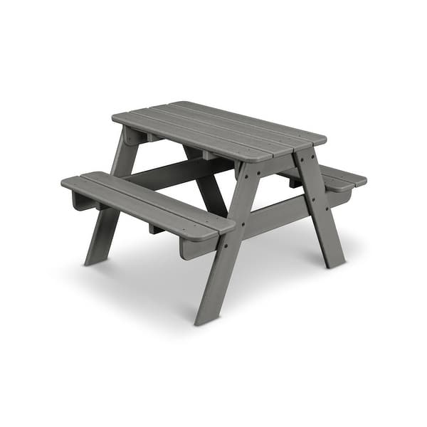 slide 2 of 19, POLYWOOD Kids Outdoor Picnic Table Slate Grey