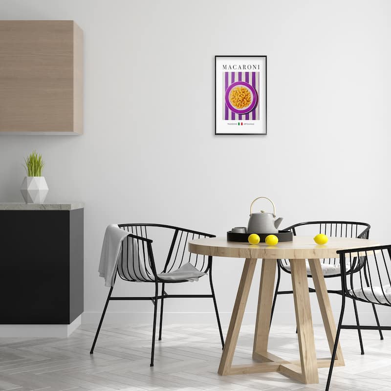 Stupell Traditional Macaroni Pasta Framed Giclee Art Design By Andreas Magnusson