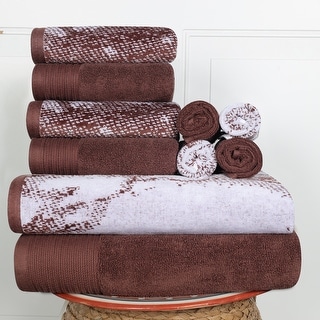 MADISON PARK SIGNATURE Cotton Turkish Towel with Purple Finish MPS73-467, 1  unit - Food 4 Less