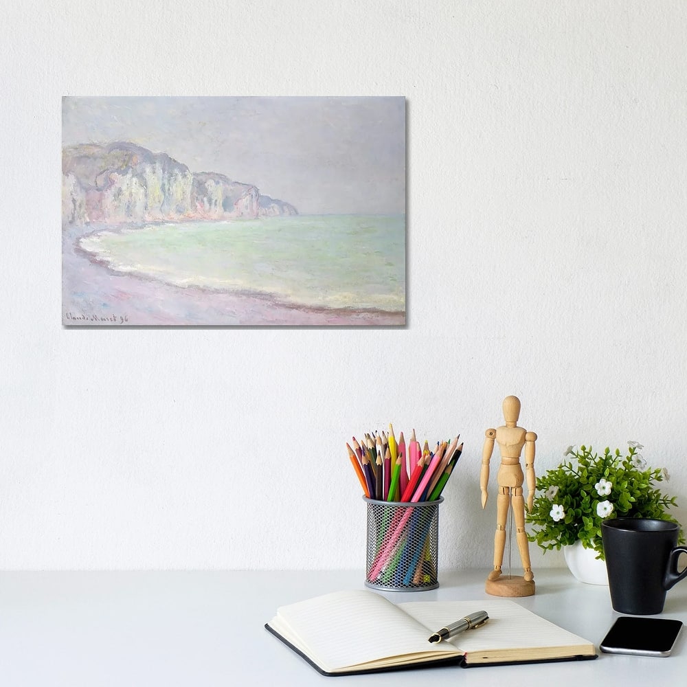 iCanvas "Cliffs at Pourville, 1896 " by Claude Monet Canvas Print