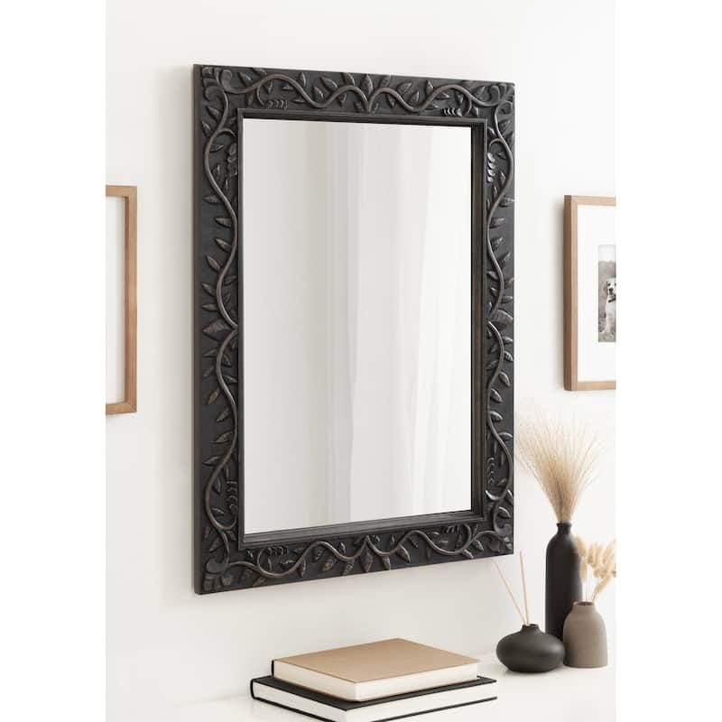 Kate and Laurel Natesa Carved Wood Mirror