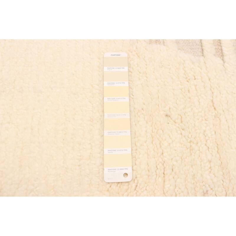 ECARPETGALLERY Hand-knotted Tangier Cream Wool Rug - 5'2 x 7'9