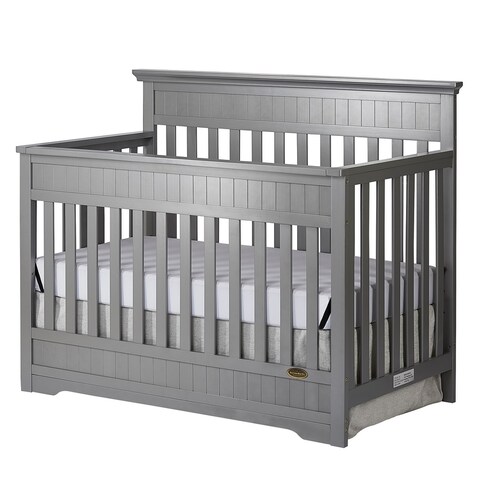 Chesapeake 5-In-1 Convertible Crib-Color:Storm Grey,Finish:Storm Grey
