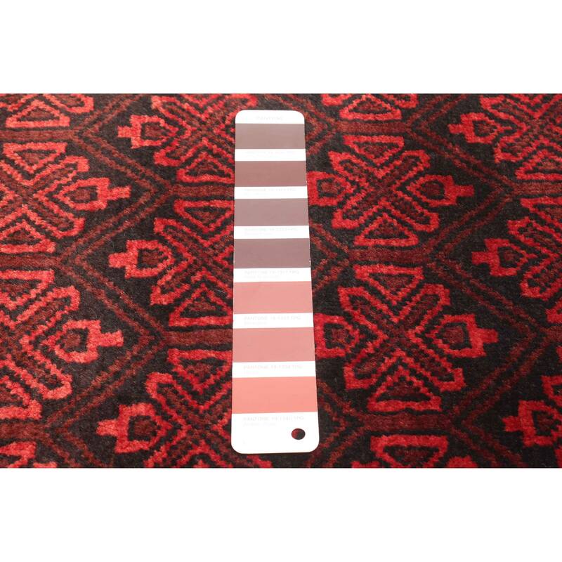 ECARPETGALLERY Hand-knotted Baluch Dark Brown Wool Rug - 2'1 x 6'3