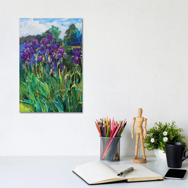 iCanvas "Iris Flowers" by Andrii Kutsachenko Canvas Print - 12x8x0.75
