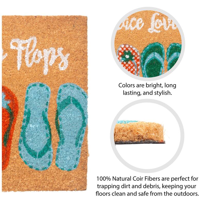 Creative Home Ideas 18" x28" Coir Indoor/Outdoor Doormat
