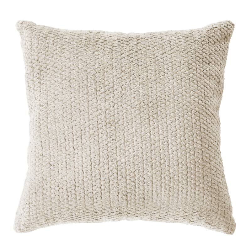 Sorra Home Velvet Shimmer Single Indoor Textured Knife Edge Square Pillow