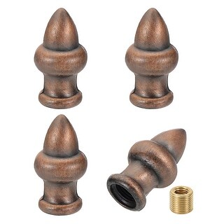 thumbnail image 2 of Uxcell 33 X 16mm Lamp Finials Caps Knob, Solid Lamp Shade Top Decoration Screw Cap Nuts Rose Gold Tone 4 Set 2 of 13