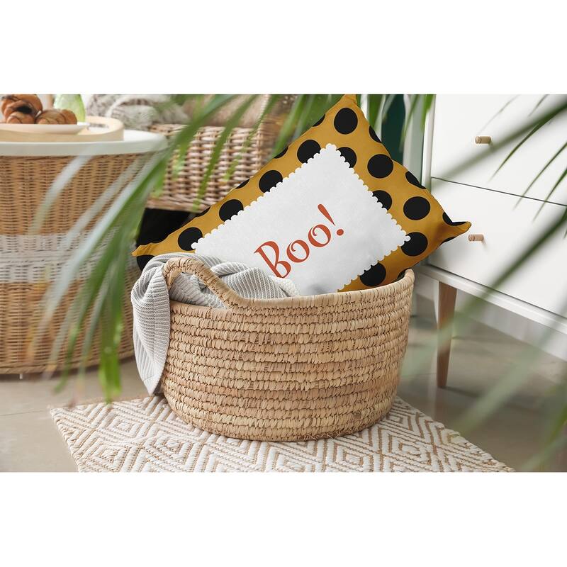 Halloween Boo Dots Accent Pillow
