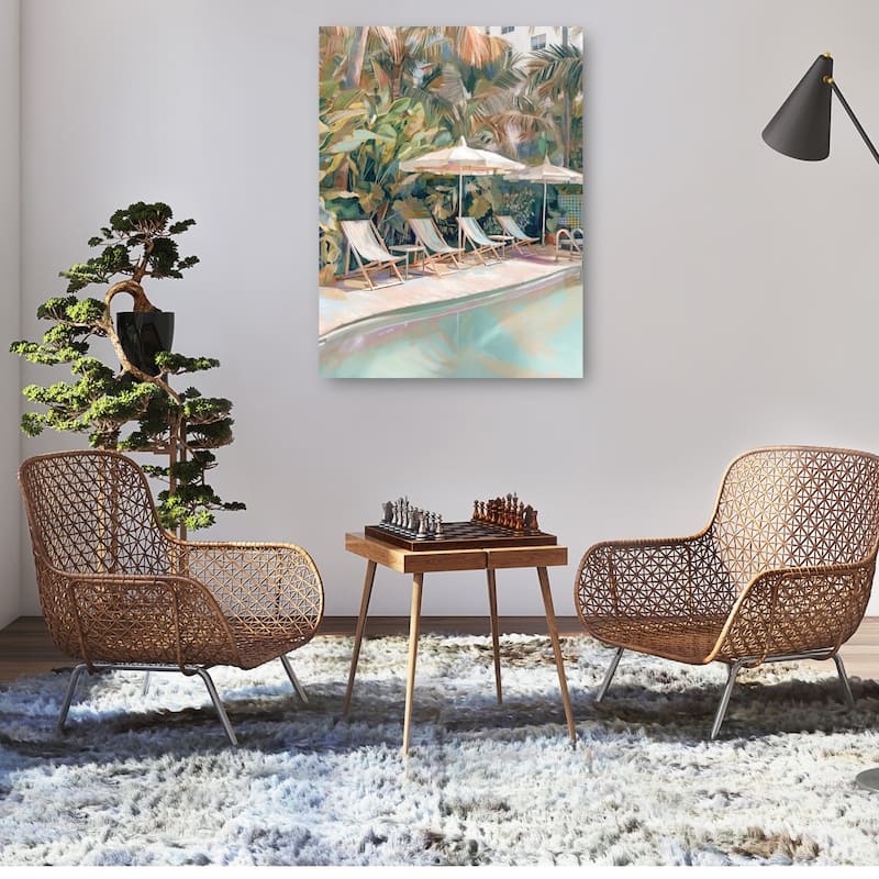 Poolside By Studio Arts Canvas Art Print