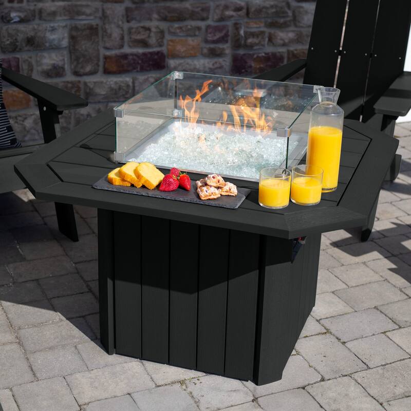 HIGHWOOD Modern Adirondack 5-Piece Fire Pit Conversation Set
