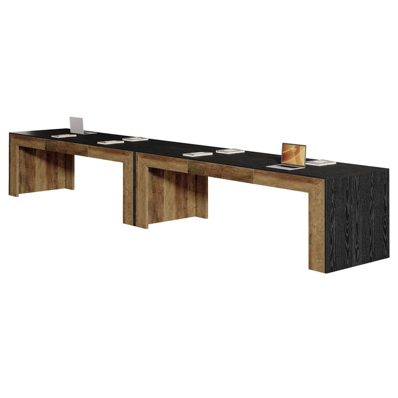 78.7" Wood Conference Table, Office Meeting Table, Boardroom Seminar Business Table