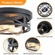 preview thumbnail 28 of 49, 2-Light Black Farmhouse Flush Mount Ceiling Light-2 Pack
