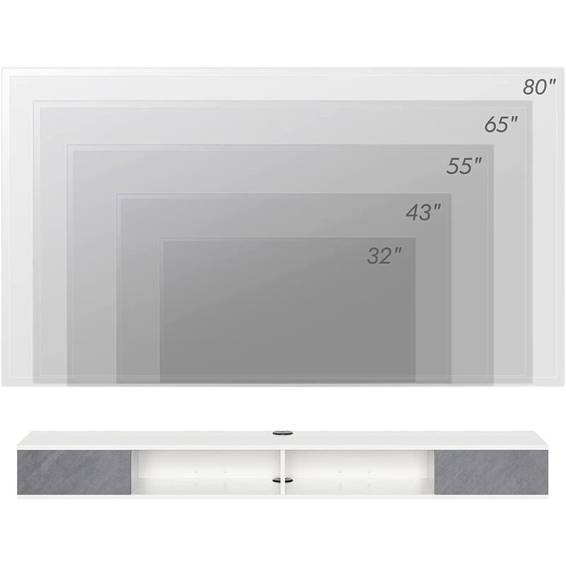 70 inch Floating TV Shelf for Wall, Entertainment Center for Living Room