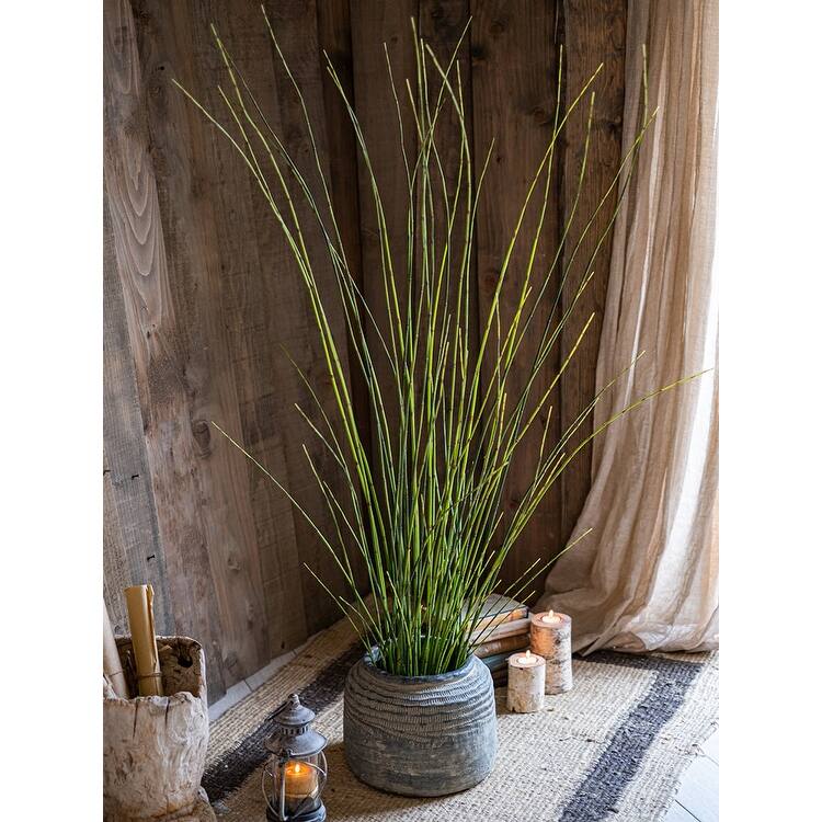 RusticReach Artificial Rough Horsetail Plant Long Stem 54" Tall