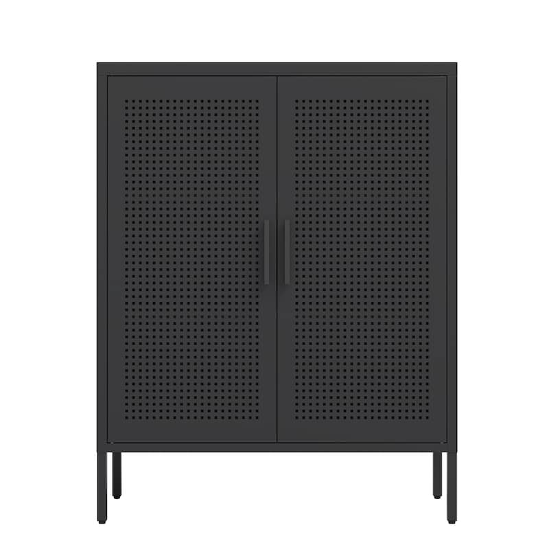 Metal Sideboard with 2 Doors and 2 Adjustable Shelves