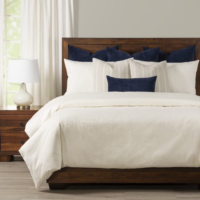 Overall White Cotton Duvet Cover & Insert Set