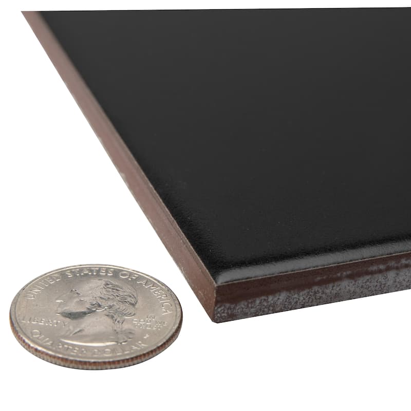Merola Tile Monocolor Special Nero 7-7/8" x 7-7/8" Ceramic Floor and Wall Tile