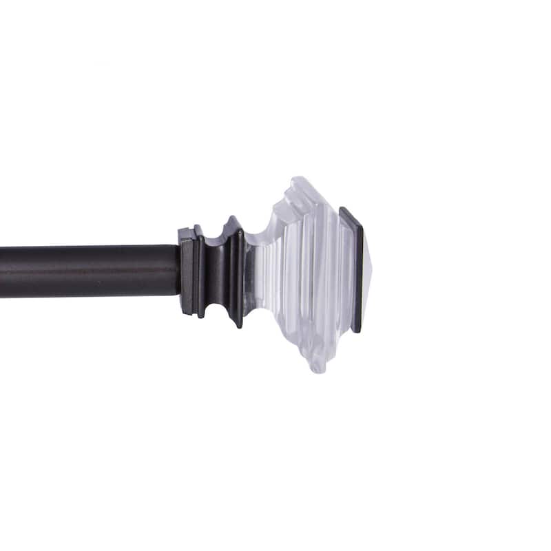 Kenney® Faith 3/4" Standard Decorative Window Curtain Rod, 36-66", Gunmetal