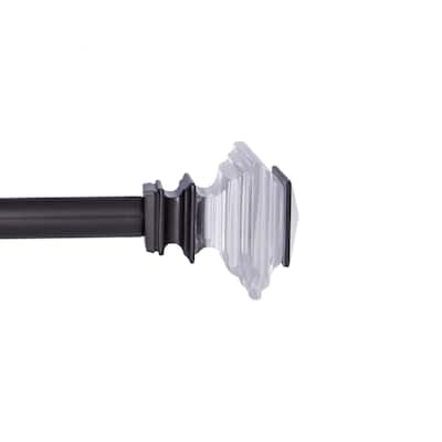 Kenney® Faith 3/4" Standard Decorative Window Curtain Rod, 36-66", Gunmetal