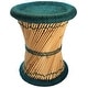 preview thumbnail 12 of 24, Natural Geo Moray Decorative Handwoven Jute Accent Stool Teal
