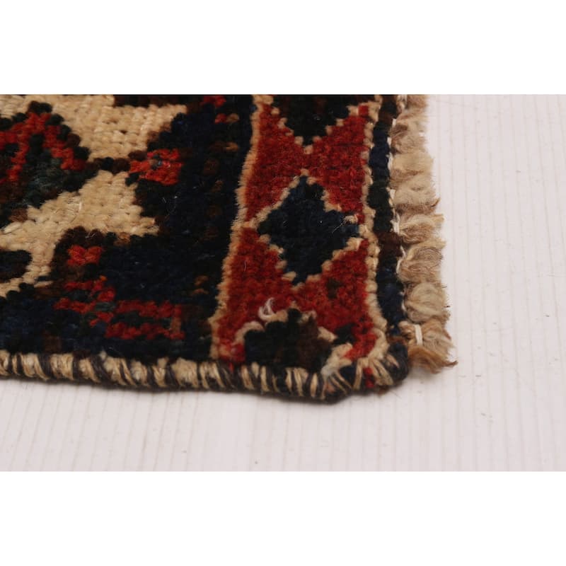 ECARPETGALLERY Hand-knotted Melis Vintage Cream, Red Wool Rug - 4'2 x 12'6