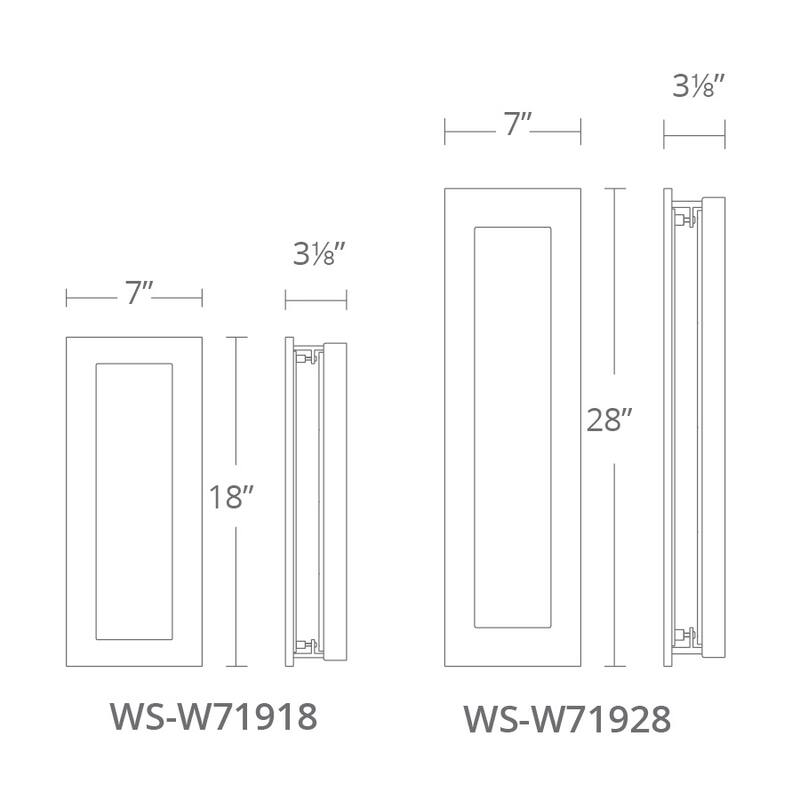 Frost 18in LED Indoor or Outdoor Wall Light 3000K in Black