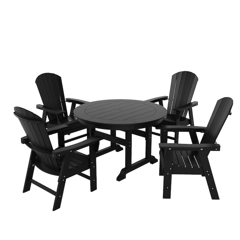 Altura 5-Piece Round Poly Eco-Friendly All Weather Outdoor Dining Set