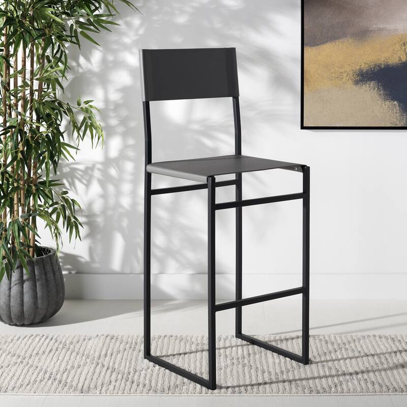 SAFAVIEH Vessie 30-inch Bar Stool (Fully Assembled) - 18 In. W x 18 In. D x 47 In. H - 18Wx18Dx47H