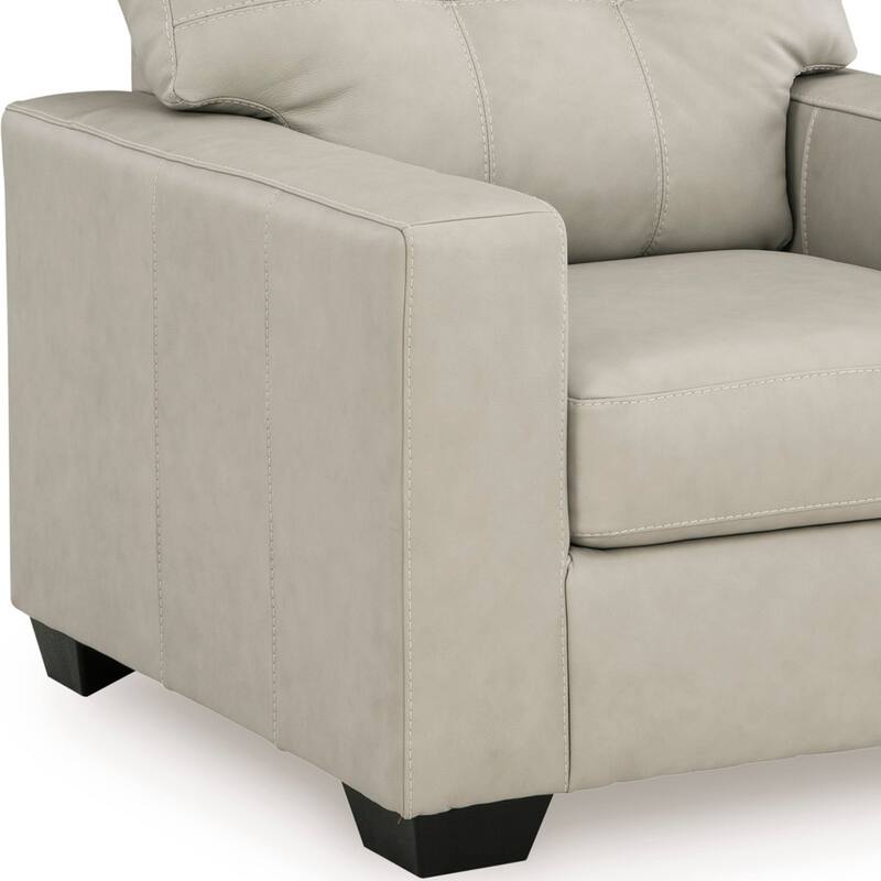 Roundhill Furniture Holmes Leather 2-Piece Living Room Set, Lounge Chair and Ottoman