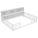preview thumbnail 14 of 66, Wooden bed floor bed with bedside bookcase and shelves