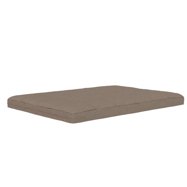 slide 14 of 18, DHP Elowen 6 Inch Square Quilted Microfiber Futon Mattress Tan