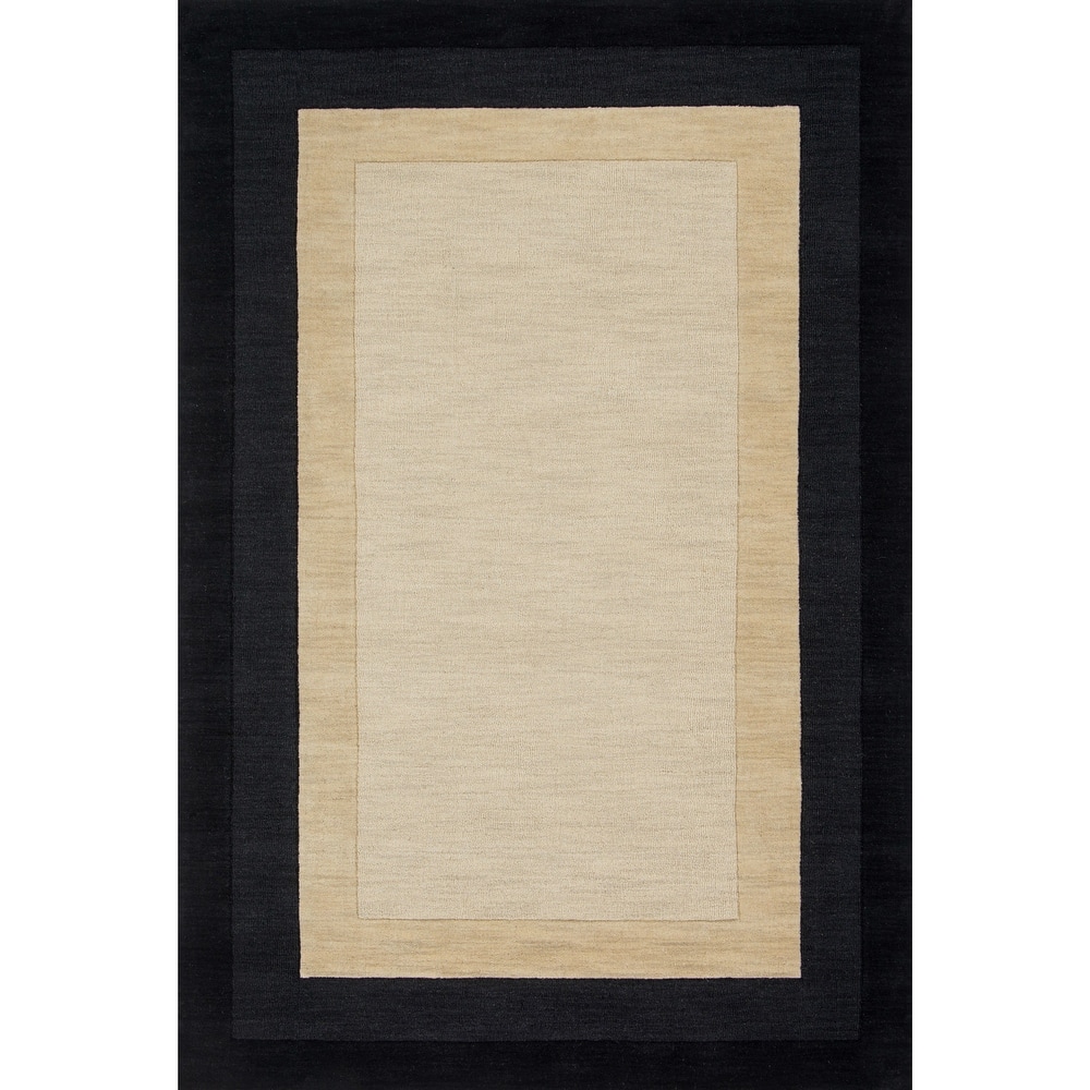 Alexander Home Helena Border Pattern Hand-tufted Pure Wool Rug