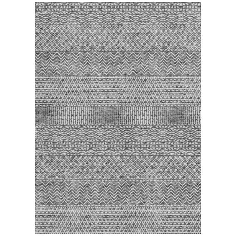 HomeRoots Chevron Modern Rectangle Outdoor Rug